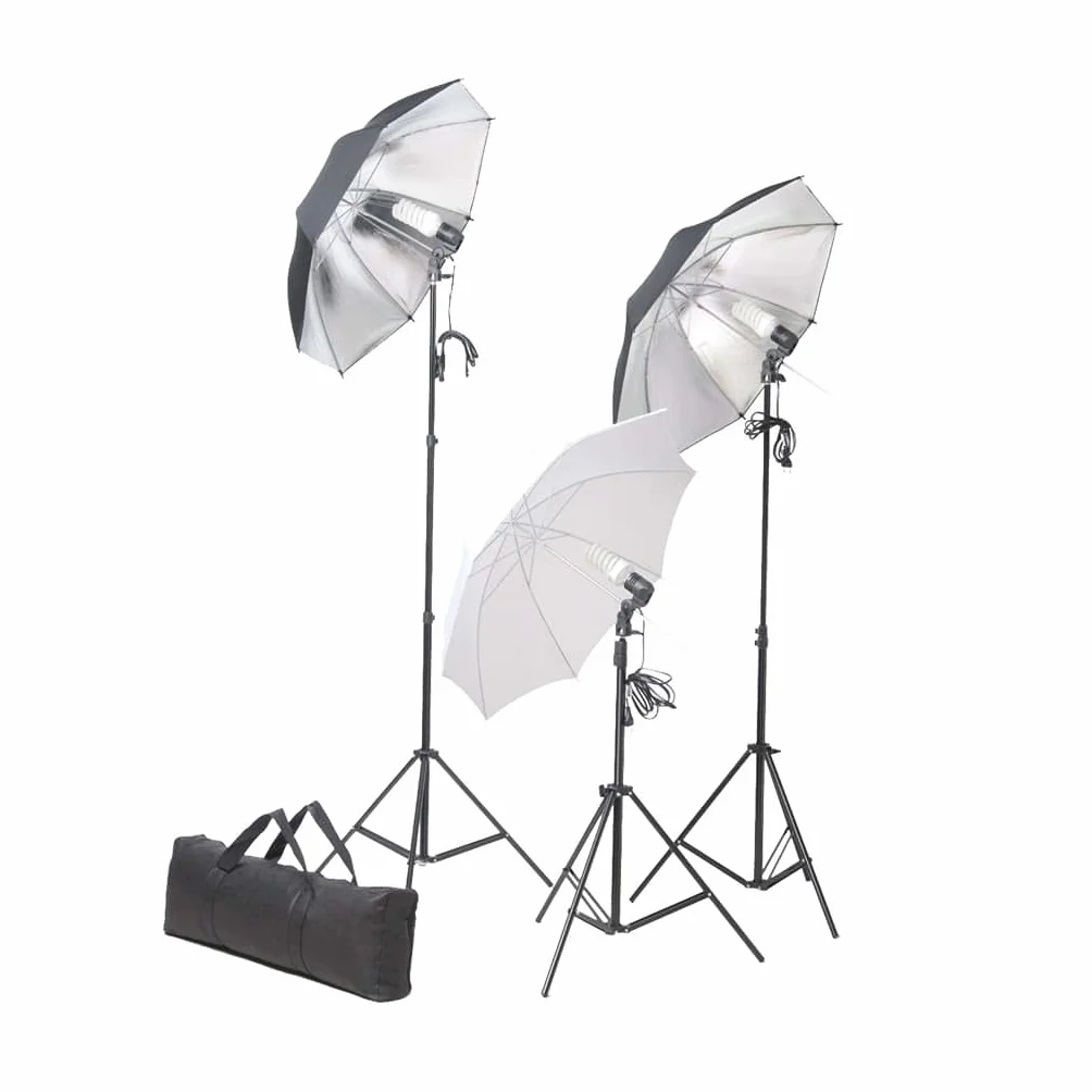 Zestaw do studia fotograficznego z lampami światła dziennego system tła do zdjęć wideo portret fotografii produktowej 3 abażury 5500 K