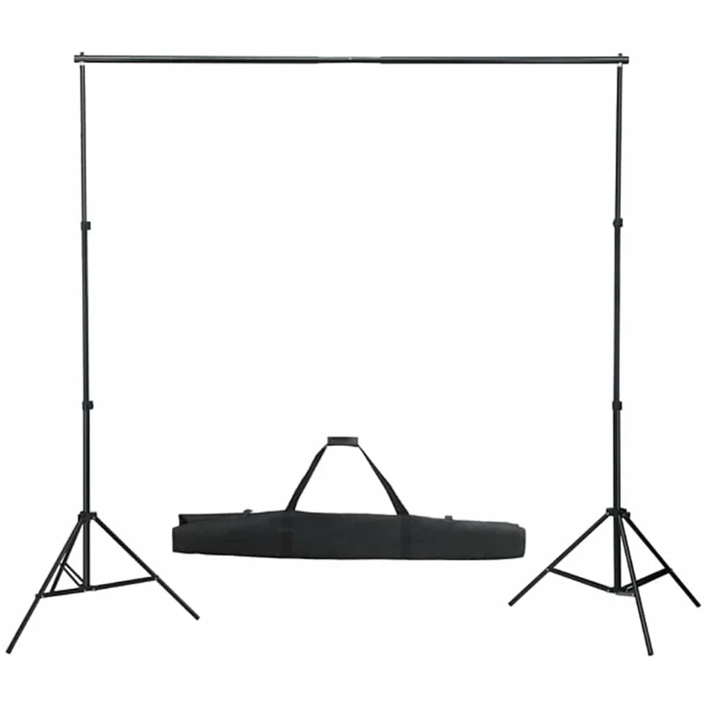 Zestaw do studia fotograficznego z oświetleniem i tłem, lampy dzienne 5500 K, abażury i regulowany system tła do fotografii i wideo