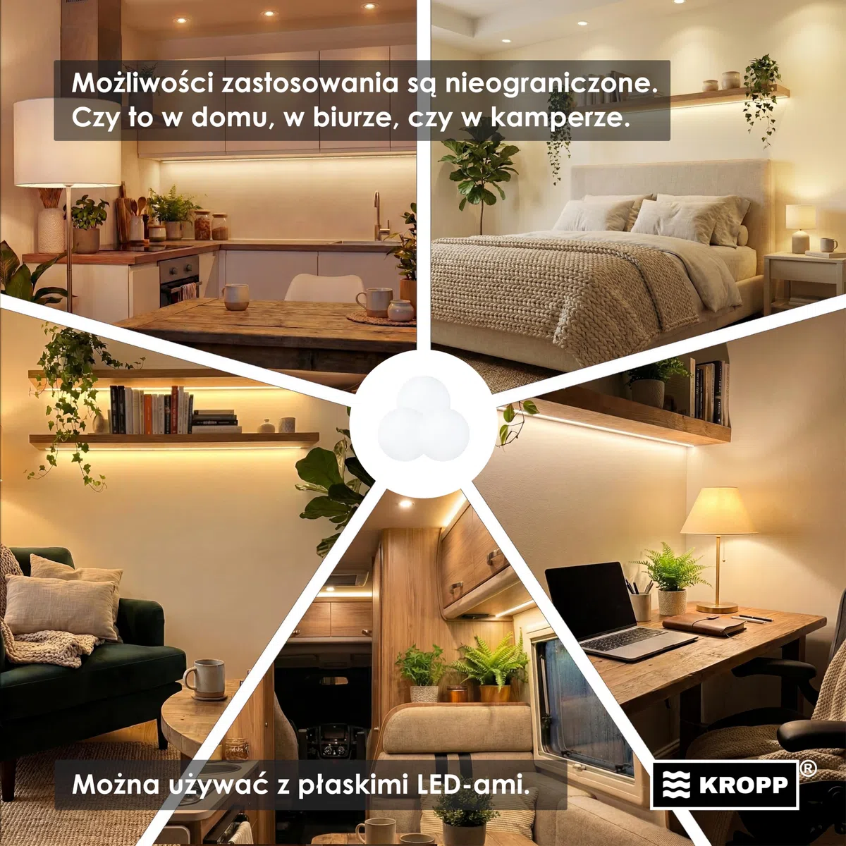KROPP Samoprzylepne folie dyfuzyjne do LED, okrągłe wycięcie 8 cm, folia mleczna, łagodne rozproszenie, dyfuzor przeciw olśnieniu, folia opalowa do reflektorów LED, 9 szt. (⌀ 80 mm)