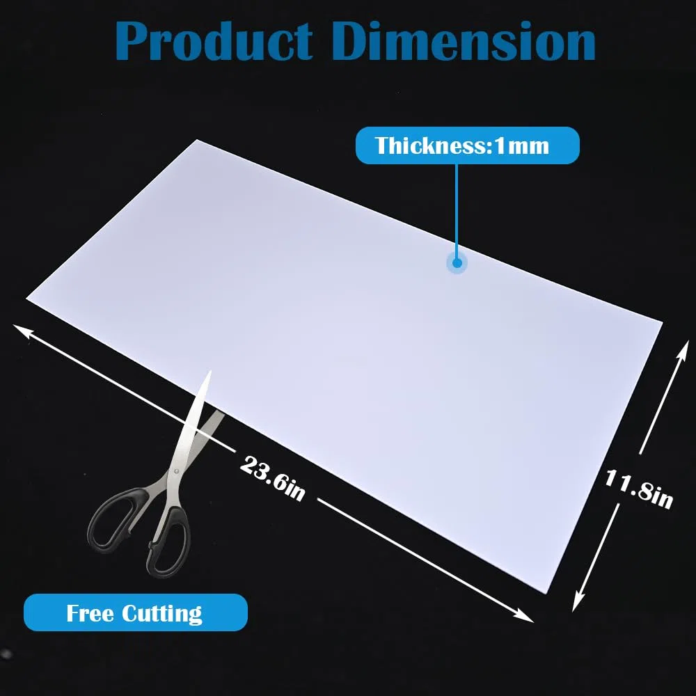 Dyfuzor światła LED, płyta dyfuzyjna, antyodblaskowa, do zmiękczonej lampy sufitowej, reflektor LED, panel LED, światło torowe (30 cm x 60 cm x 0,1 cm)